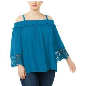 Inc teal cold shoulder size 3X